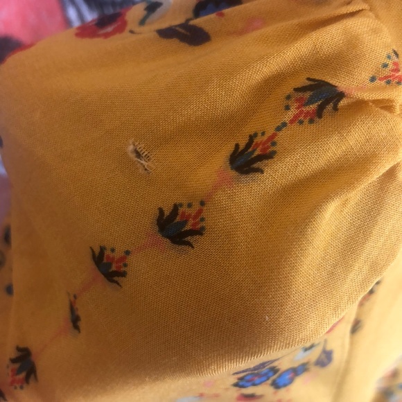 Urban Outfitters Mustard Folk Print Dress - Picture 6 of 7